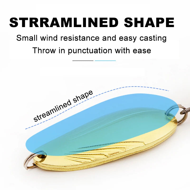 10PCS/Set Gold And Sliver Metal Jig Spoon Spinner Fishing Lure Wobbler Bait Set with Fishing Tackle Box Kit For Fishing