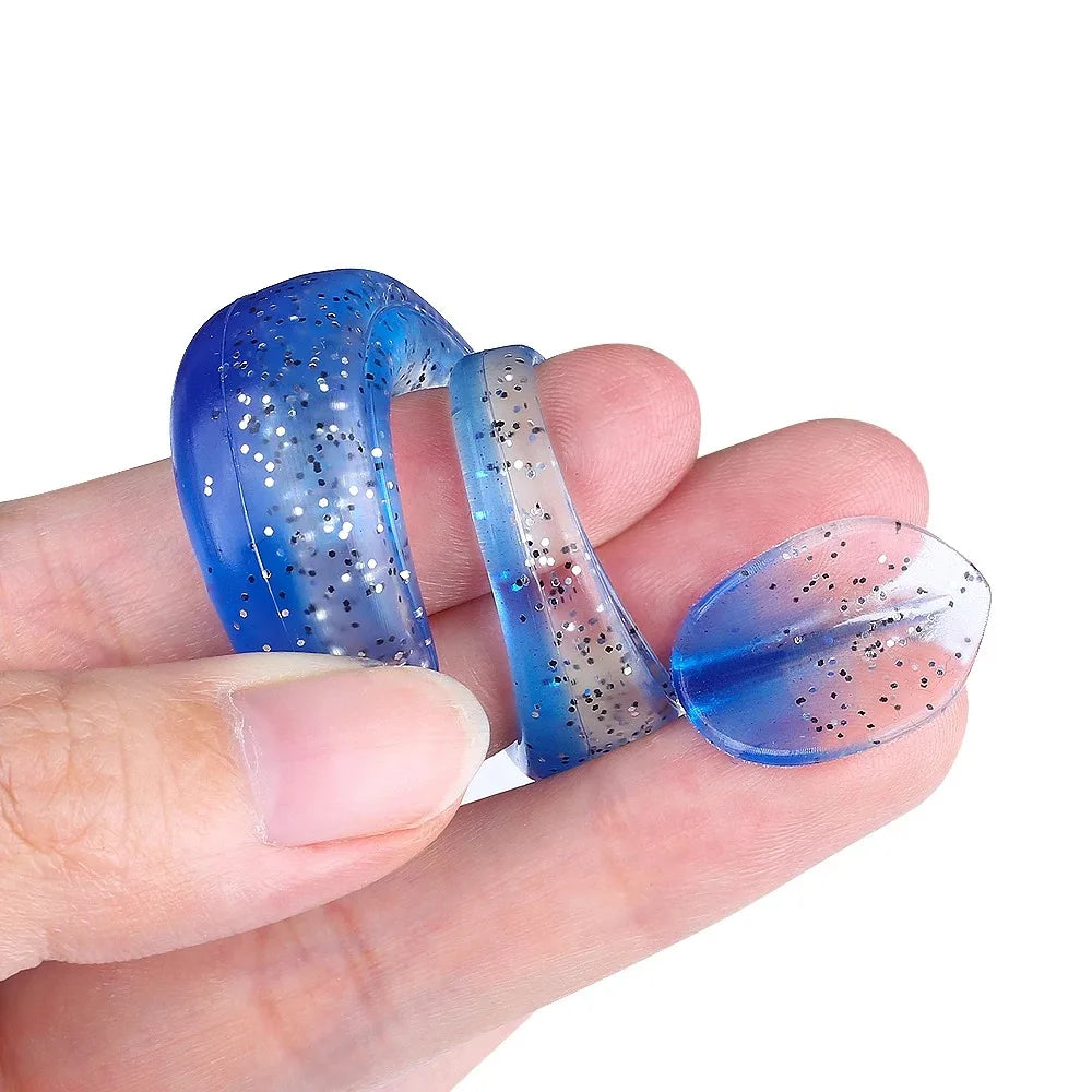 10Pcs/Bag 70mm 90mm 120mm Swim Bait Lure Soft Plastics 2 Inch Saltwater Paddle Tail Swimbait