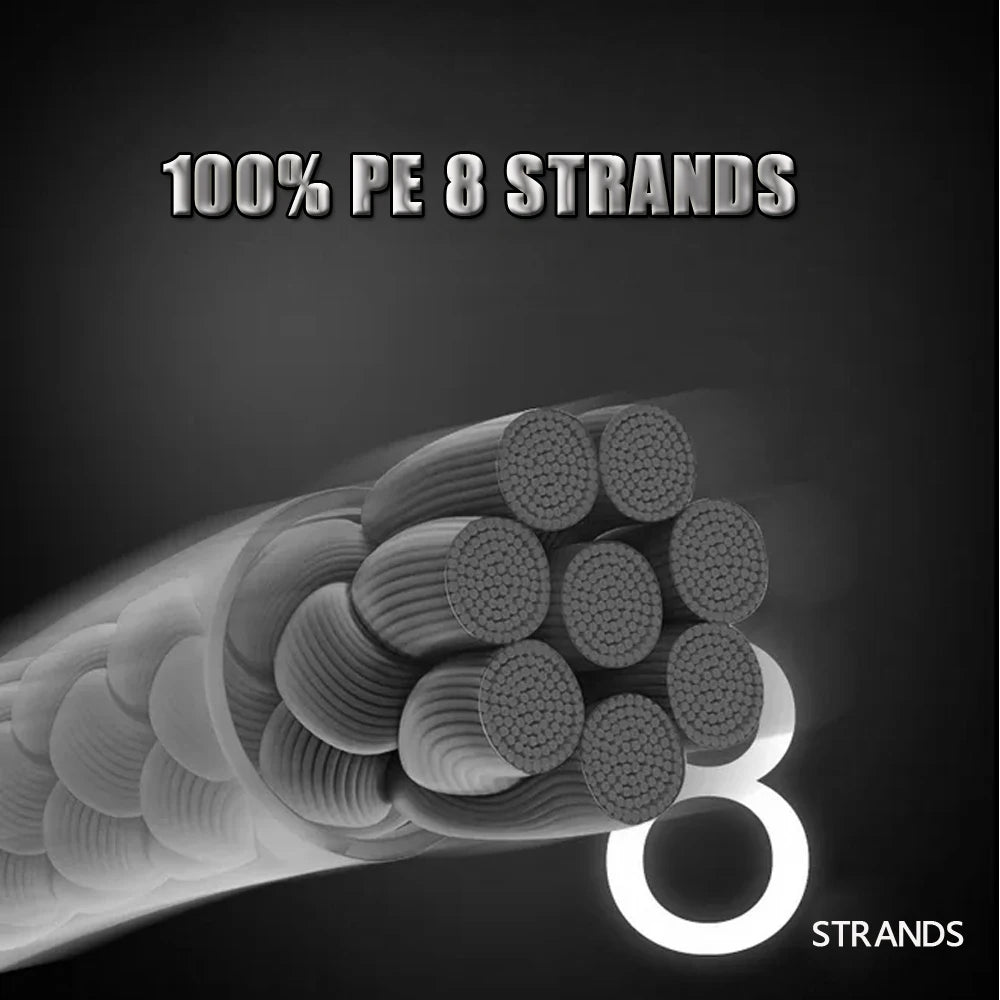 JOF 8 Strands Abrasion Resistant Braided Fishing Line PE Super Strong Anti-bite Line, Fishing Accessories For Freshwater 3000M