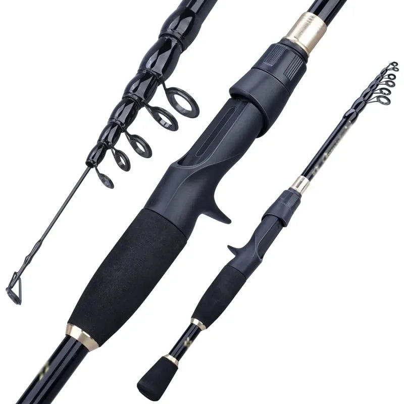 1.6-2.4m  Fishing Rods Telescopic Ultralight Weight Spinning Casting Carbon Pole Fishing Accessories Lure Weight