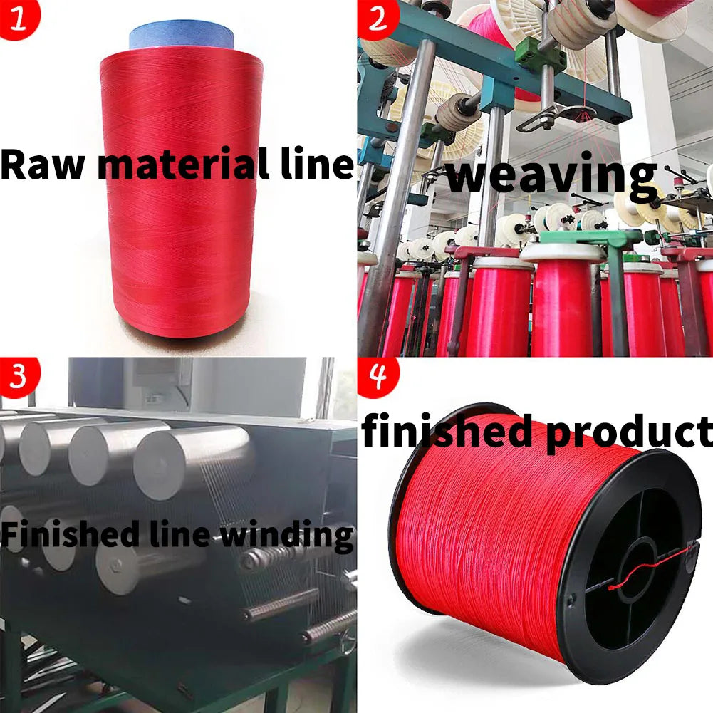 Warknife New Braided Fishing Line 8 Strands 500M 1000M 6-300LB Not Dyed Tough and Durable Carp Fishing Cord Saltwater Fish Line