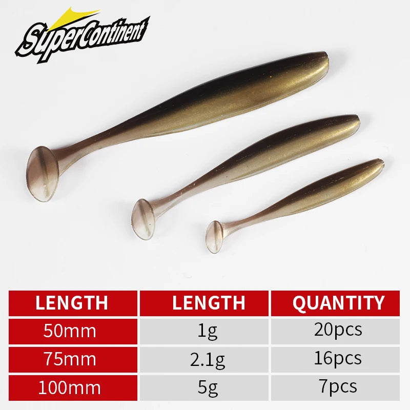 upercontinent Shiner Soft Fishing Lure 50/75/100mm