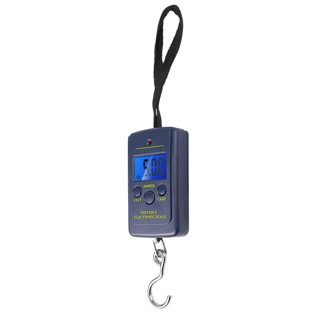 Portable Digital Luggage Scale 40kg – LCD Electronic Hanging Weight Scale for Suitcases, Travel Bags & More